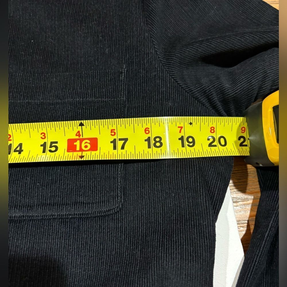 J. Crew Black Corduroy Long Sleeve Shirt Dress - Picture 6 of 12